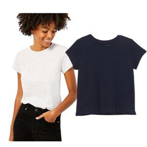 2 Loft tee's NWT Gray & Navy